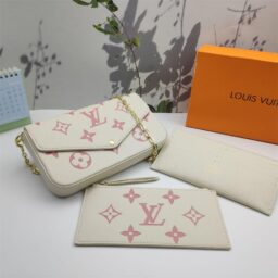 AA-036 LV老花/压花卡夹三合一 彩花白  21*12*3
