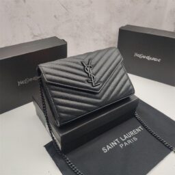 AA-038 YSL86信封 黑色黑  23*14*5