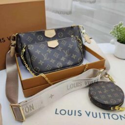 AA-015 Multi Pochette Accessoires off white 麻将三件套 米白色带 25*15*6