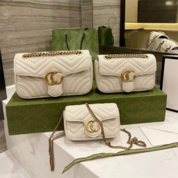 AA-228 GUCCI爱心 米金小号  16.5*10*5