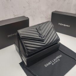 AA-042 YSL86信封 平纹黑  23*14*5