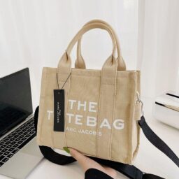 AA-378 MJ托特帆布/PU  帆布卡其小号  25*21*11