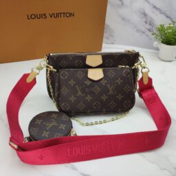 AA-019 Multi Pochette Accessoires Red 麻将三件套 红色带  25*15*6